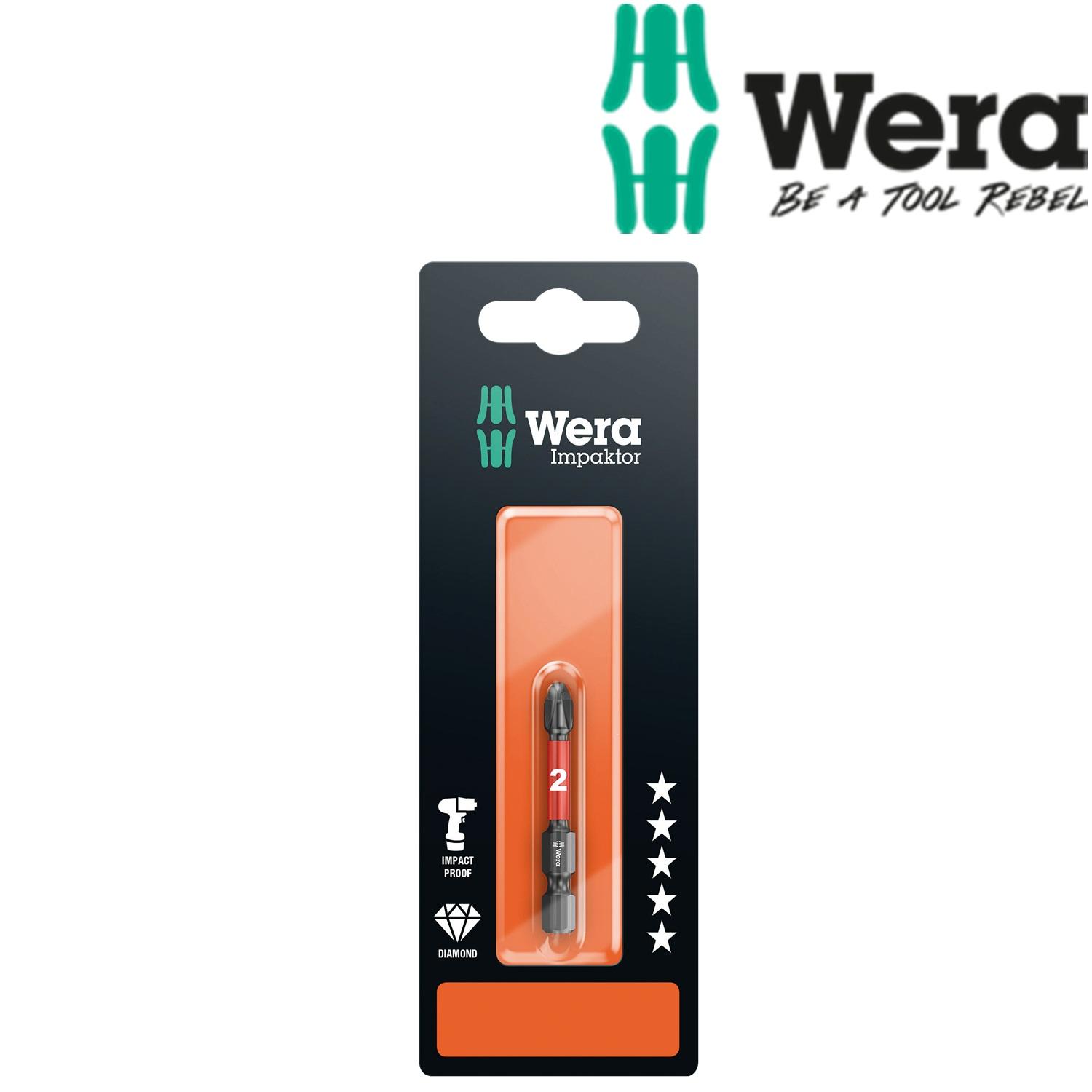 Đầu vít 4 cạnh impaktor 851/4 imp dc ph 2 x 50 mm sb wera 05073956001
