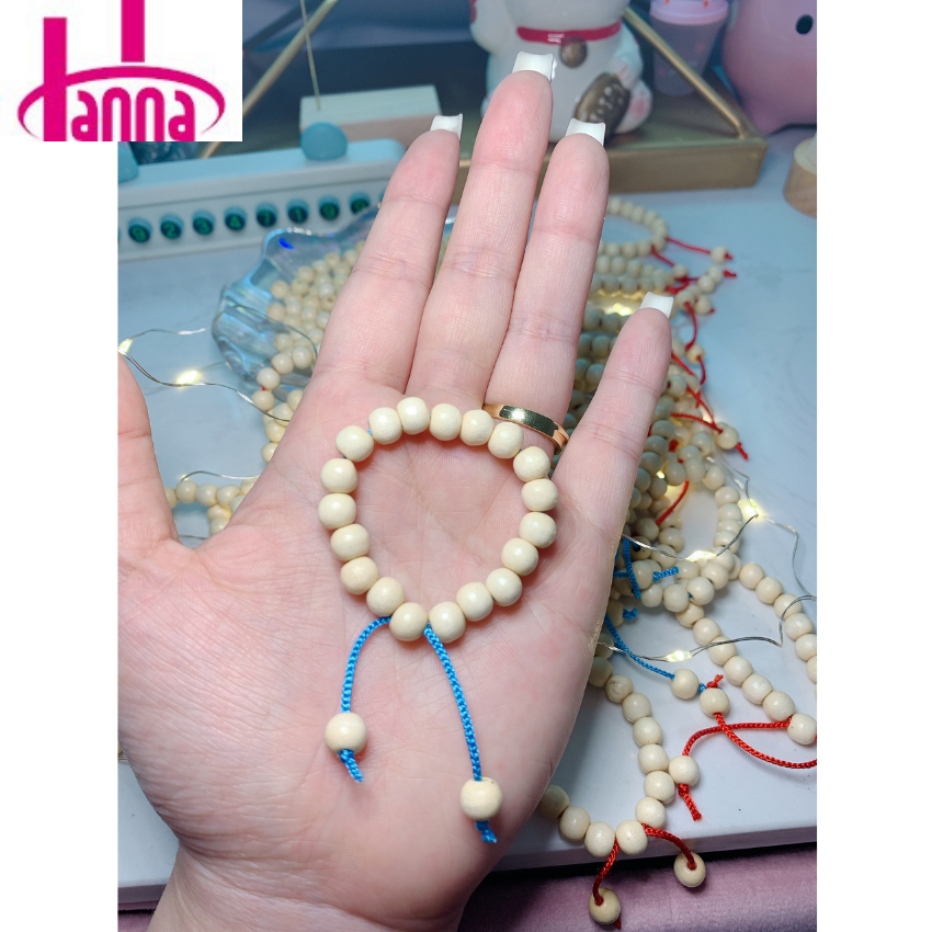 Vòng đeo tay dâu tằm cho bé sơ sinh 100% gỗ từ cây dâu tằm hạt nhẵn rất an toàn cho bé