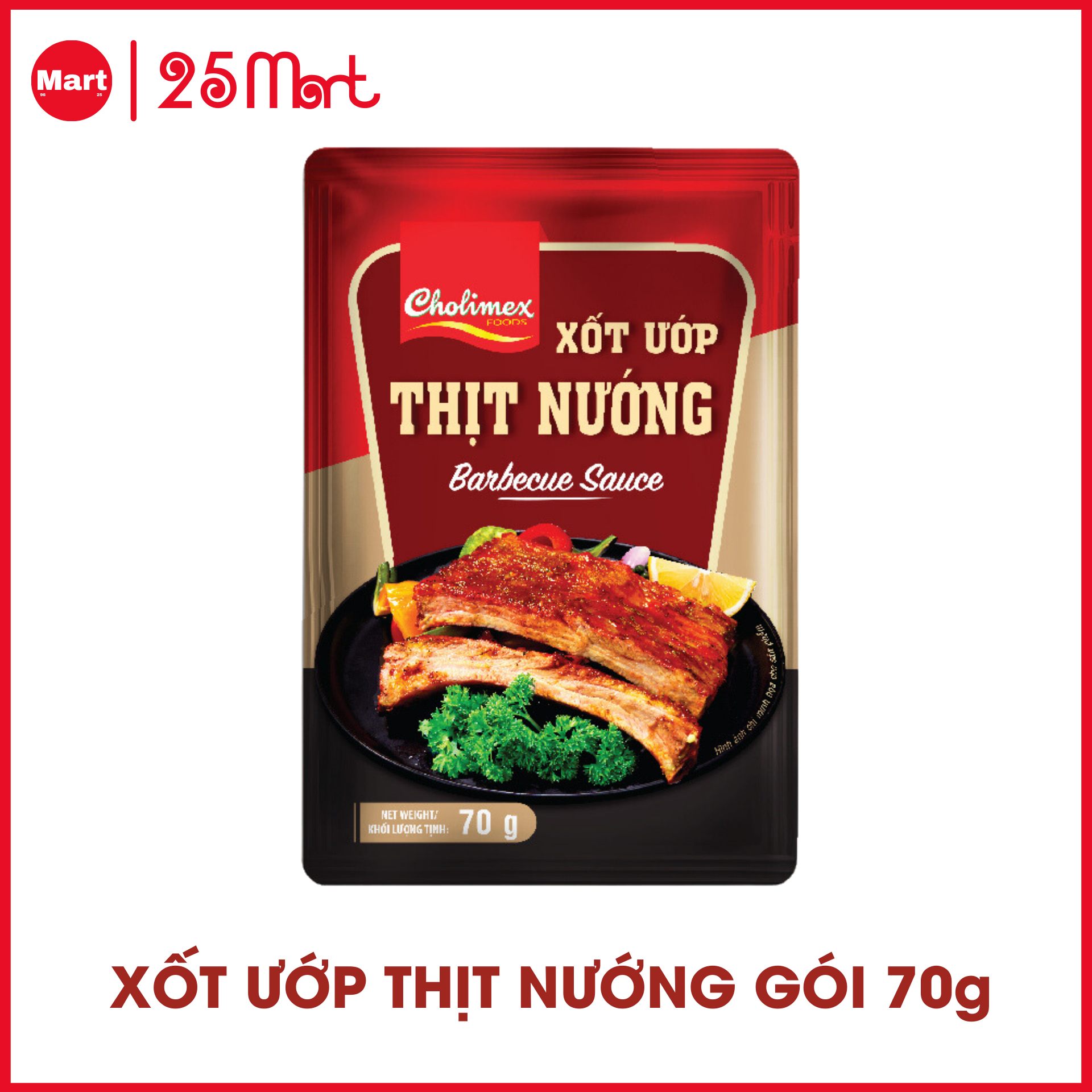 Xốt ướp thịt nướng cholimex gói 70g i sốt ướp gia vị hoàn chỉnh