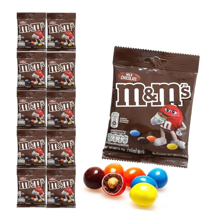 Chocolate M&M's Milk Chocolate Candies (Dây 10 Gói x 14.5g)