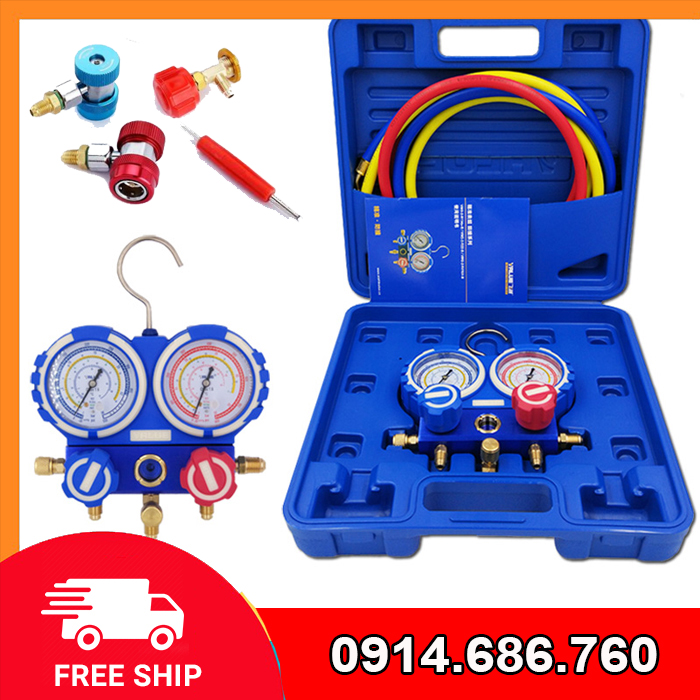 Bộ nạp ga điều hòa xe ô tô zengshi, đồng hồ nạp ga điều hòa hàng xuất dư