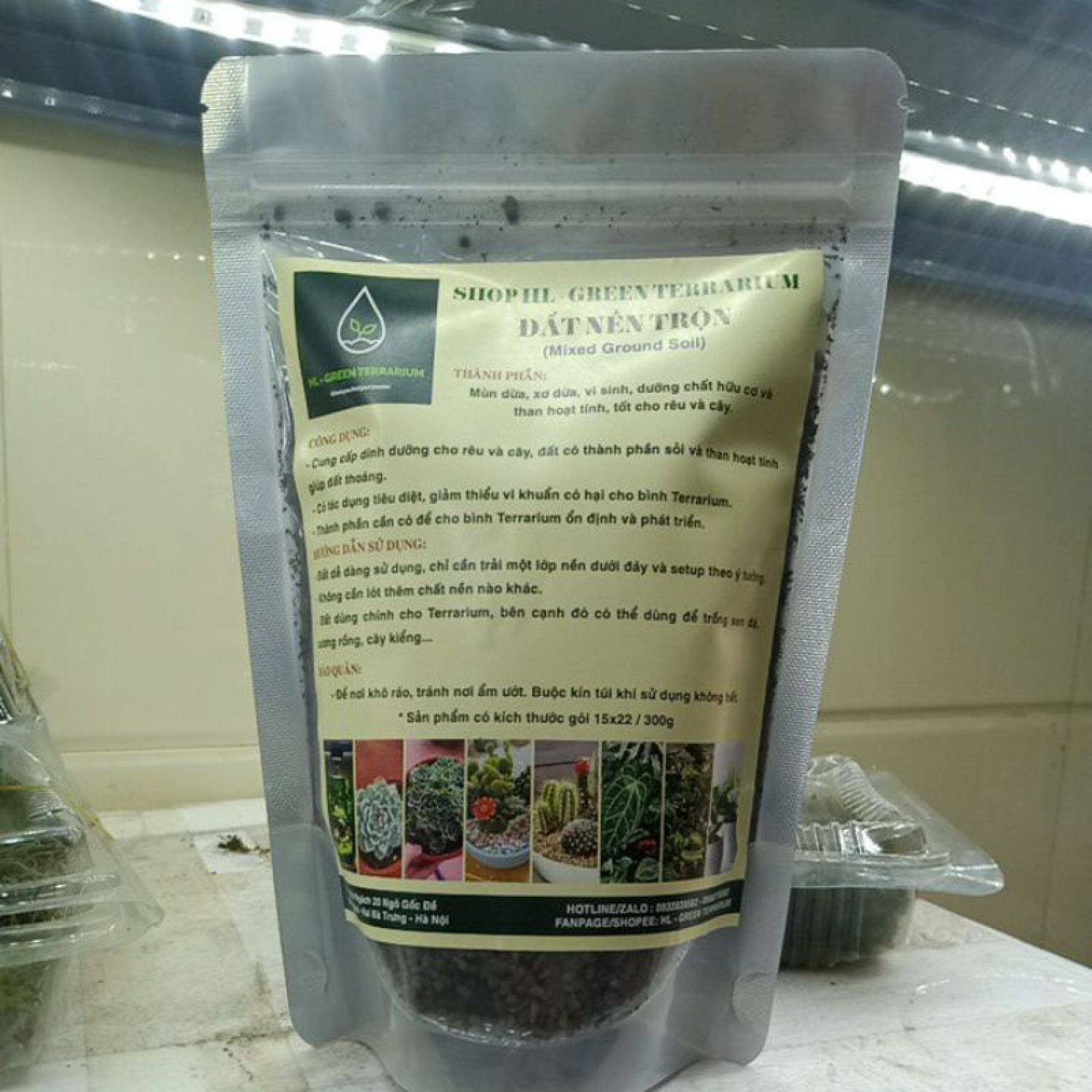 Đất Nền Trộn làm nền terrarium, bonsai,trồng sen đá....