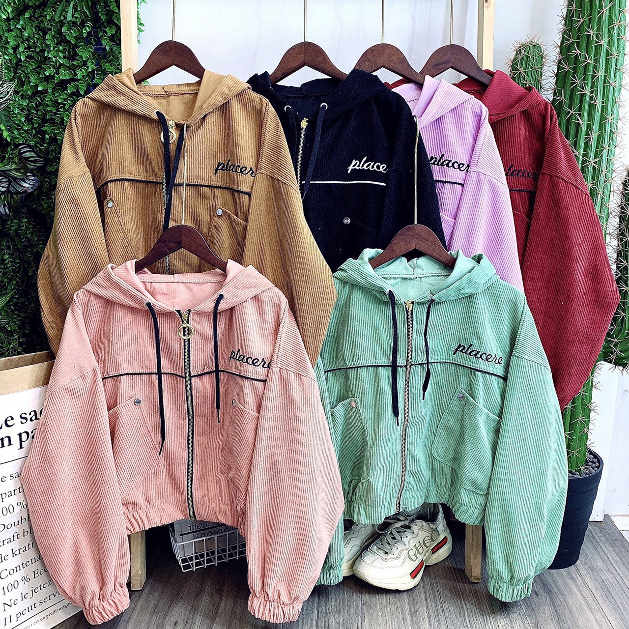 Áo Khoác Nhung Nữ 2 Túi Cao Cấp Áo Nhung Bán Chạy