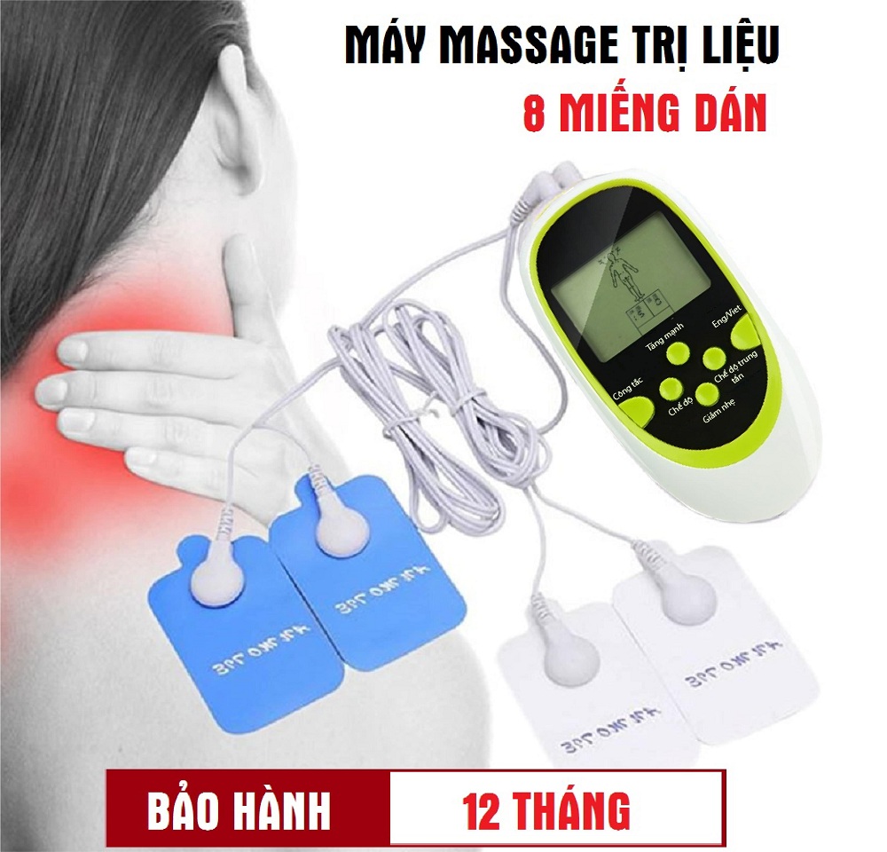 massage cổ xung điện,máy massage xung điện,máy massage trị liệu 8 miếng dán,Dụng Cụ Vật Lý Trị Liệu Cột Sống Cổ Xung Điện Từ Máy Mát Xa Vai Và Cổ tác dụng sâu.