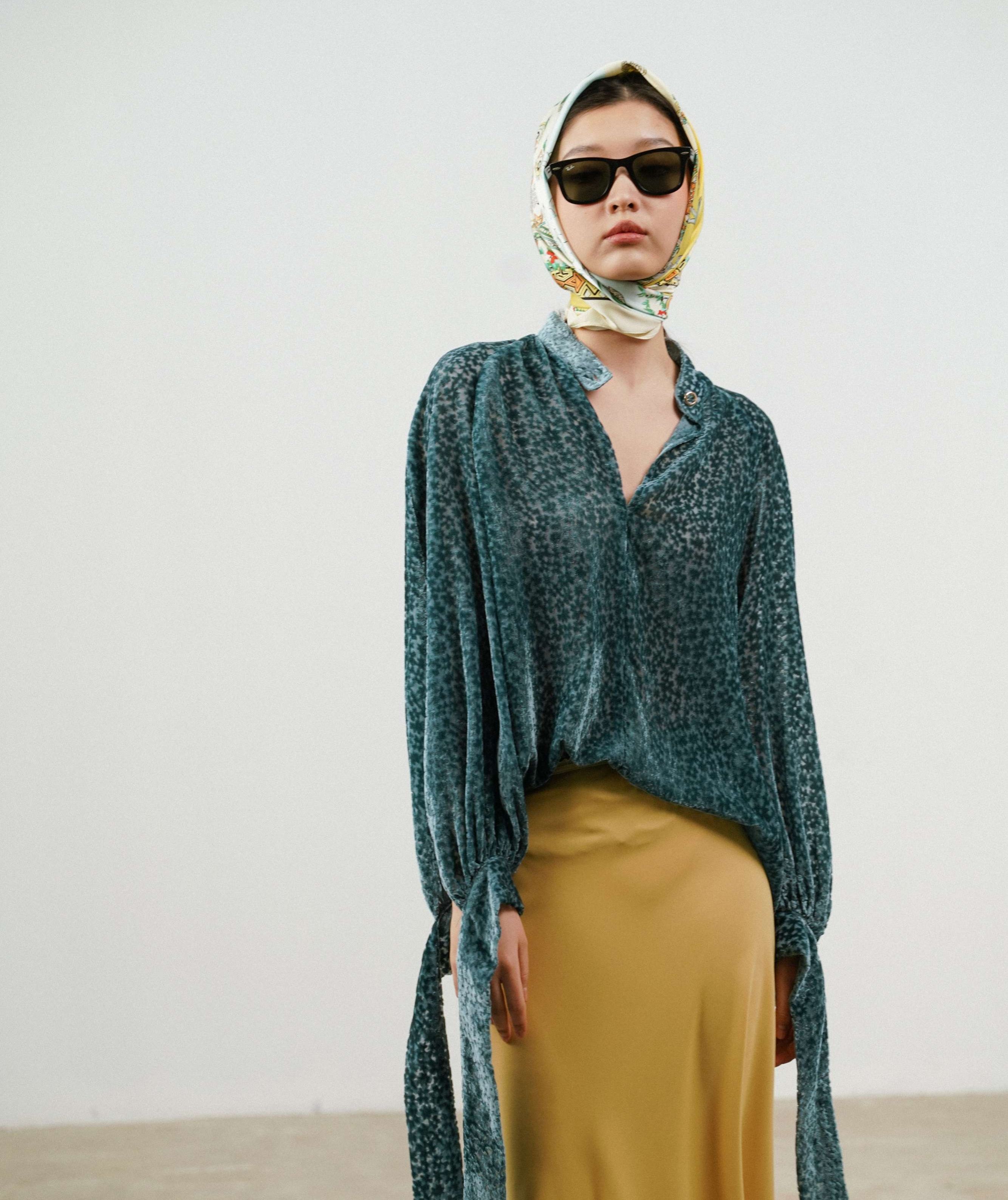 Meira blouse - sơmi kiểu, sơmi nhung