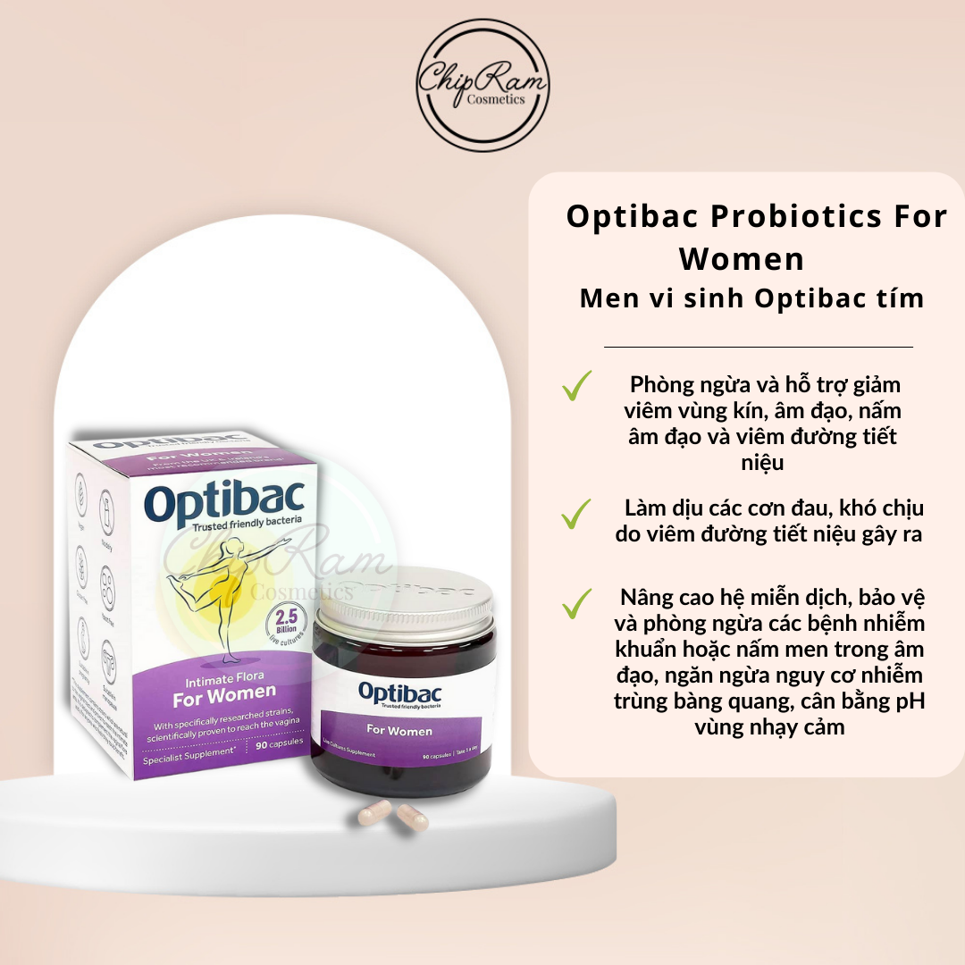 Men vi sinh optibac Tím - Optibac for women 30 viên