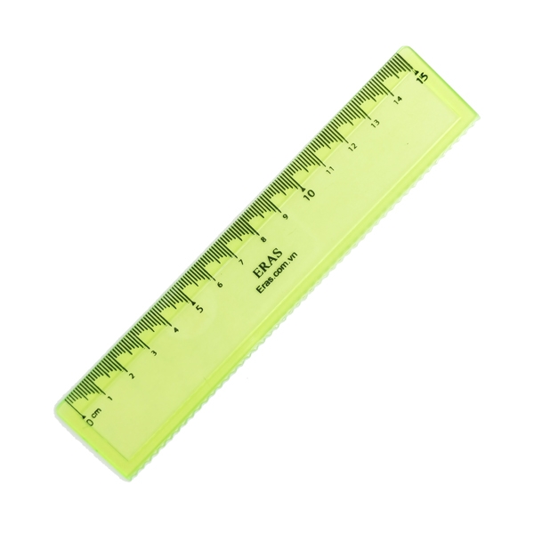 Thước kẻ nhựa eras 15 cm e906 - màu xanh lá