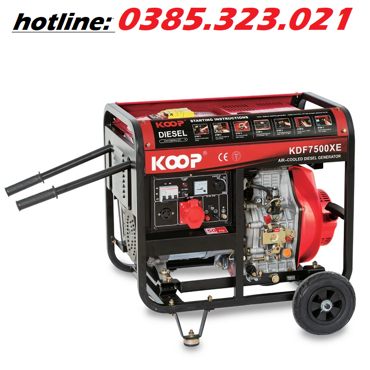 Máy phát điện chạy dầu 5kw koop kdf7500xe