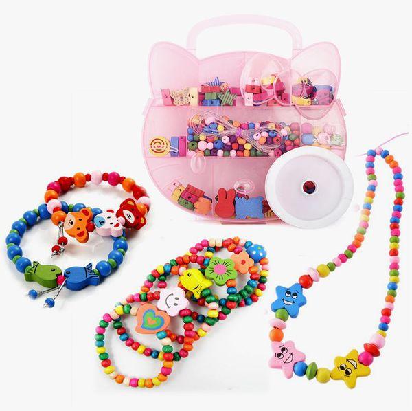 [HCM]Trọn bộ phụ kiện hạt gỗ làm vòng tay handmade xinh xắn (tặng kèm cuộn cước)