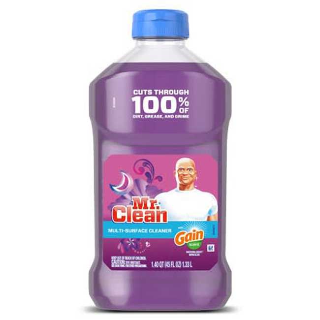 Nước lau sàn đa năng Mr.Clean Multi - Surface Cleaner with Gain Scent Moonlight Breeze 1.33L - Hàng nhập Mỹ