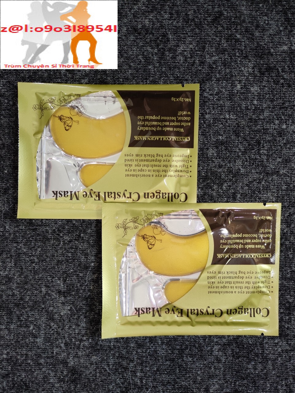 1 miếng Mặt nạ mắt collagen vàng