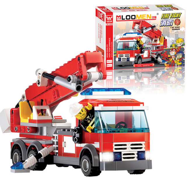 Bộ Lego Xếp Hình Xe Cứu Hỏa ( 244 Chi Tiết)