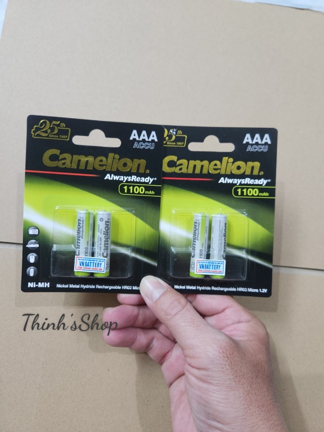 Hàng mẫu mới - combo 4 viên pin sạc camelion 1100 mah 1.2v aaa hàng chính hãng