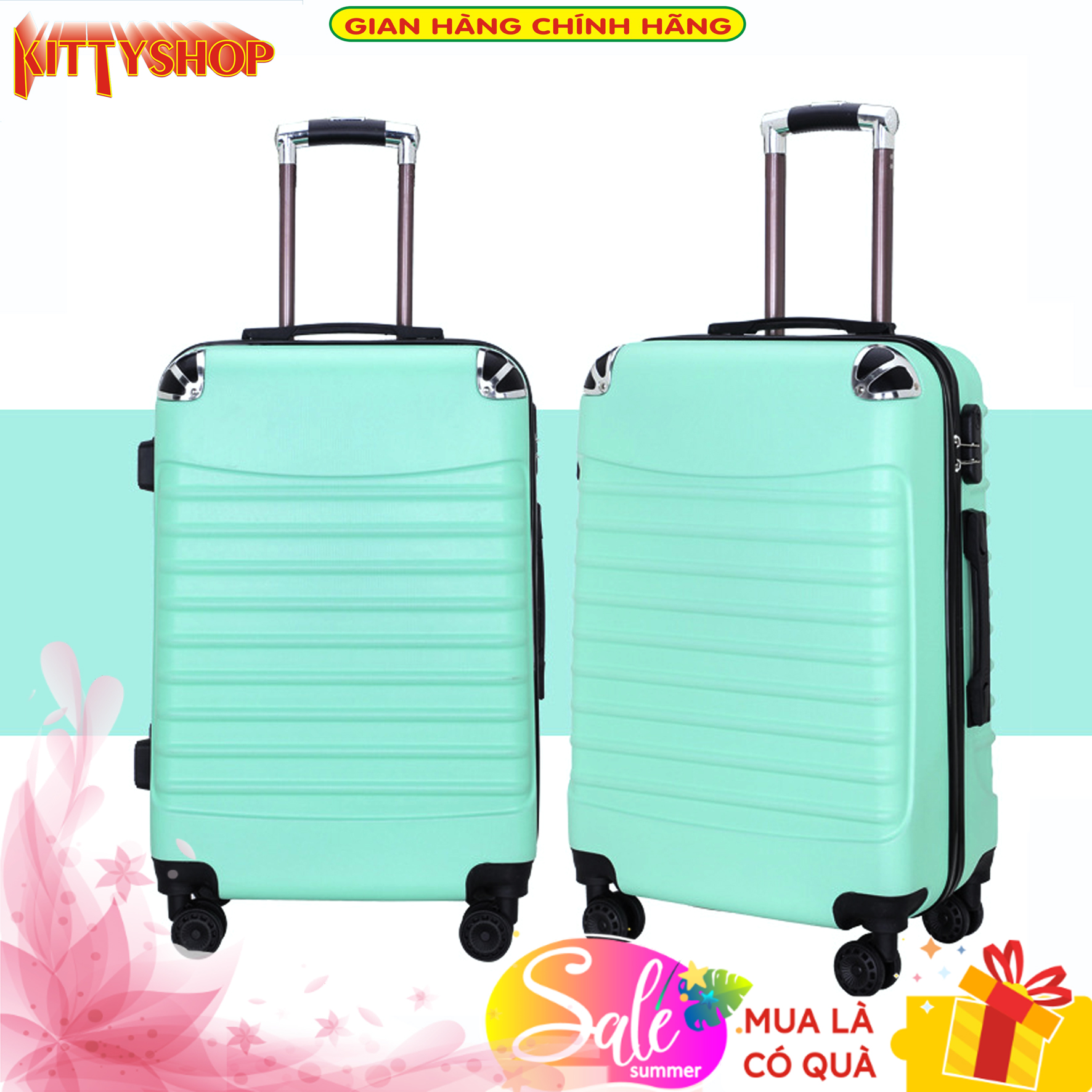 Vali nhựa kéo. Vali du lịch mẫu mới nhất 2020 ** Size 20-24. Đầy đủ sắc màu cá tính (Hàng chính hãng)