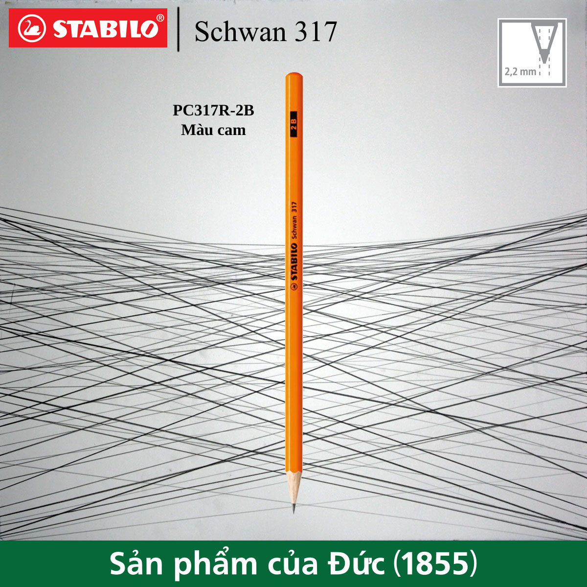 Bút chì gỗ stabilo schwan neon 317