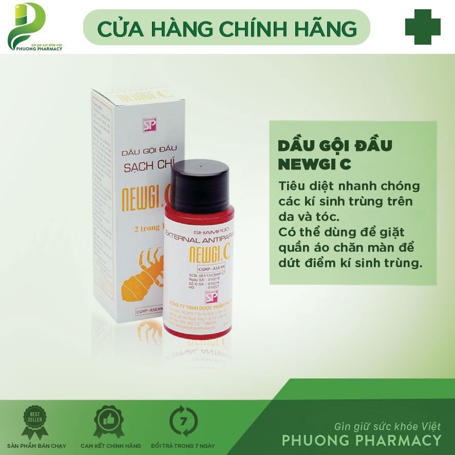 Dầu gội đầu sạch chí newgi c 2 trong 1 100ml p037