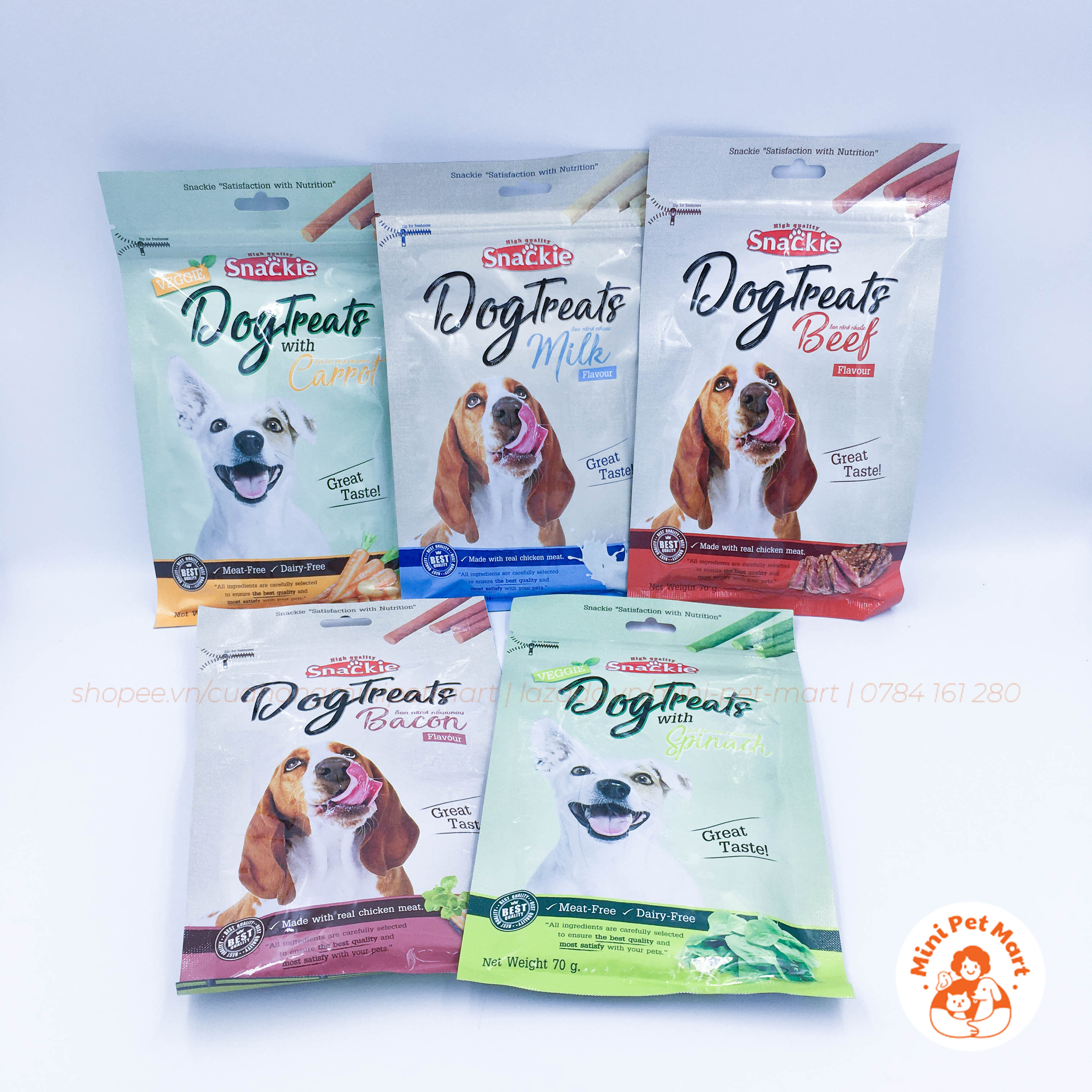 Thức ăn vặt cho chó snackie 70g