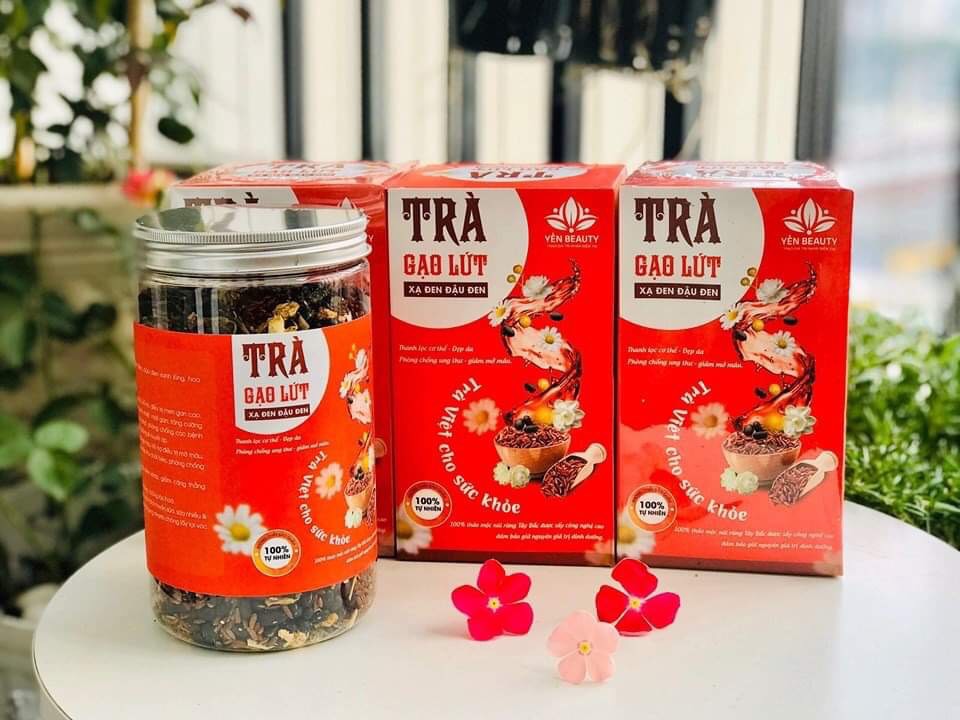 Giá tận gốc Trà gạo lứt đậu đen xạ đen chuẩn Công ty, hộp 700g, thơm ngon, bổ dưỡng lắm cả nhà nha