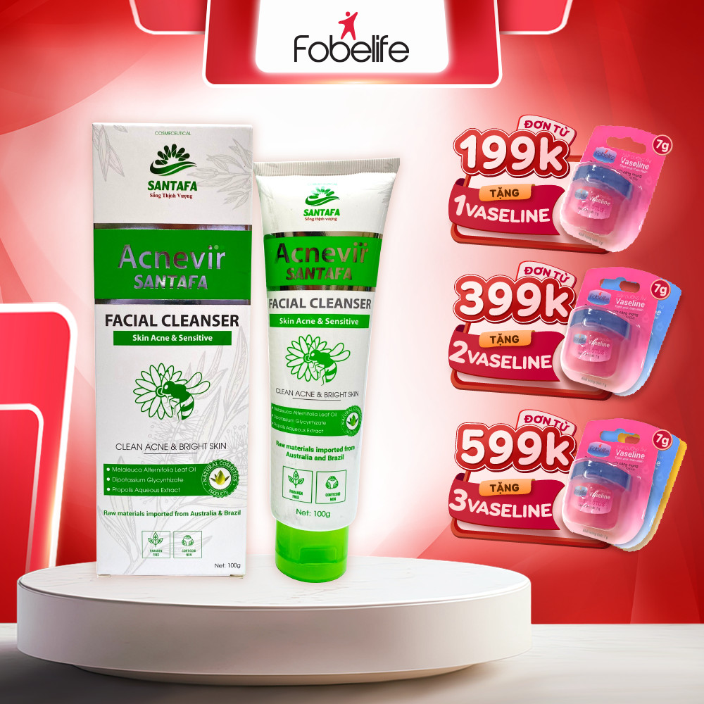 Sữa Rữa Mặt Acniver Sạch Sâu Lỗ Chân Lông Chăm Sóc Cho Da Mụn Da Nhạy Cảm SANTAFA