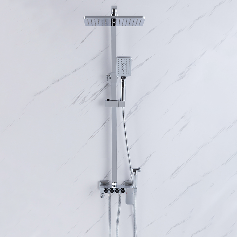 Bộ Sen Vòi Tắm Nóng Lạnh Aviba-3009 Điều Chỉnh Nhiệt Độ Độ Cao Kèm Vòi Xịt Tiện Dụng-Hàng Nhập Khẩu Cao Cấp- Tăng Áp Lực Nước Màu Bạc Chống Han Gỉ