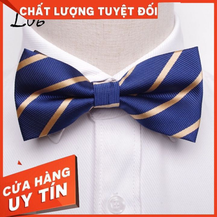 Phụ kiện thời trang nam dự tiệc nơ ngắn có sọc: pkbt 005 pkbt 017