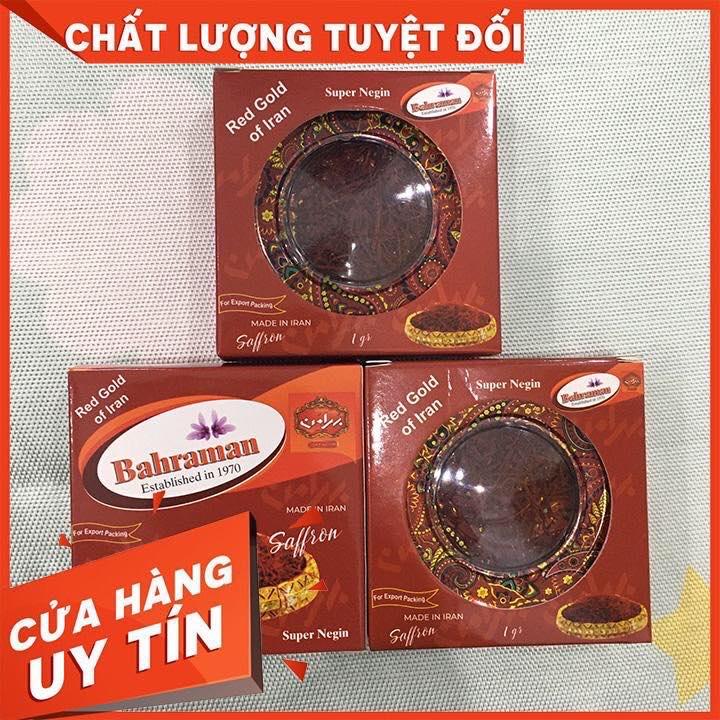 Combo 3 Hộp 1Gam Nhụy nghệ tây Iran Bahraman Saffron Super Negin đỏ