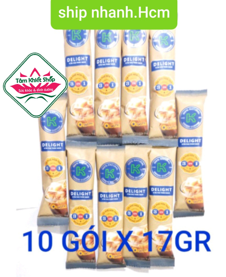 Set 10 gói cà phê k delight sữa 3in1, gói 17 gr ,date 1/25