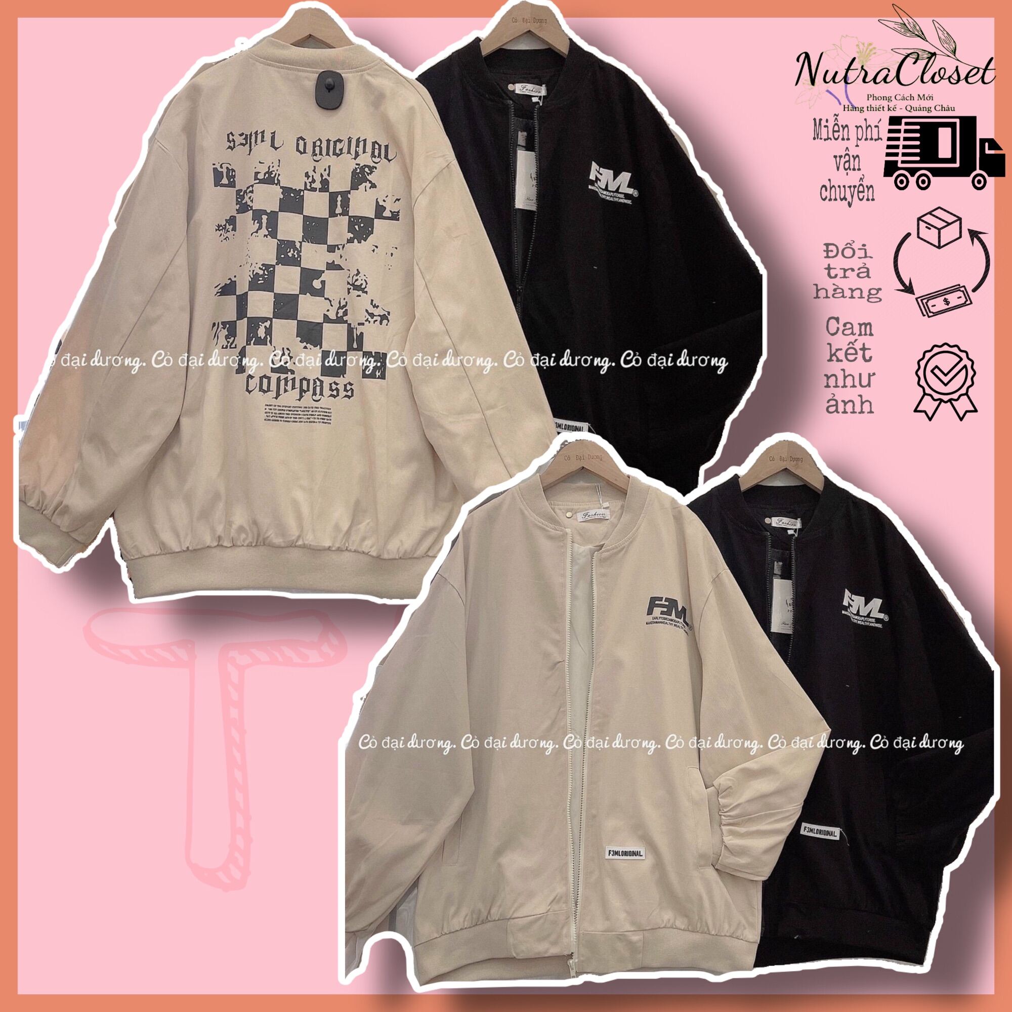Áo khoác bomber bóng chày kaki dạ da lộn 2 lớp unisex ulzzang nam nữ