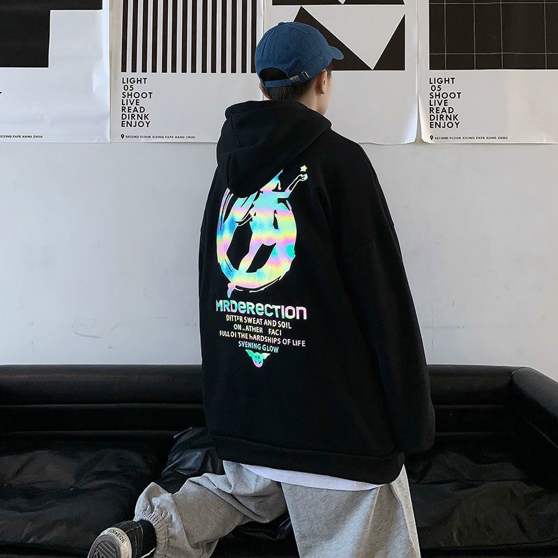 Áo khoác hoodie phản quang in hình thủy thủ mặt trăng tp