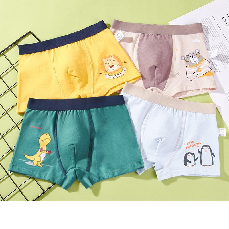 Combo 4 quần lót bé trai - quần xịp size 7-45kg