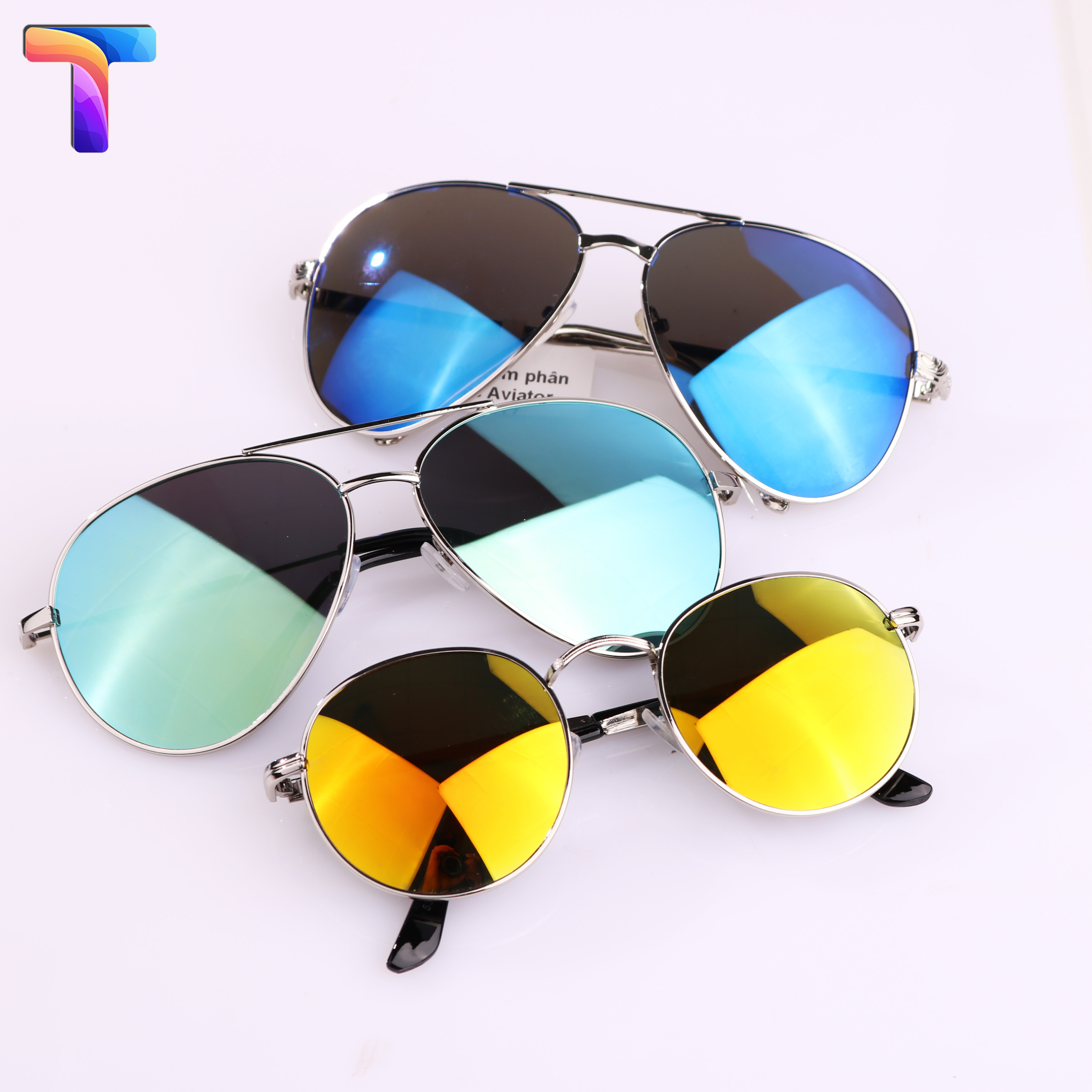 Kính râm phân cực tráng gương Aviator 0017