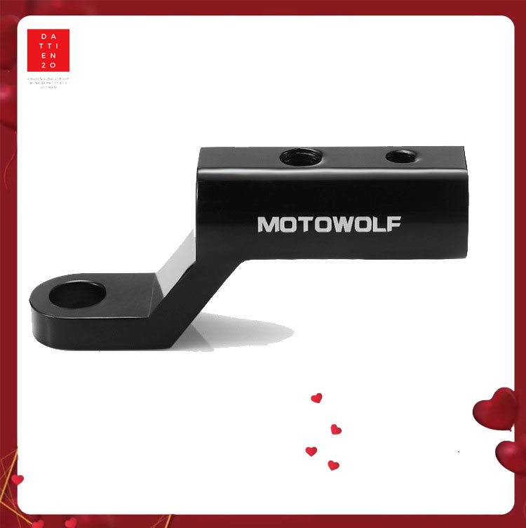 Pad Mở Rộng CNC Gắn Chân Gương Gắn Đèn Trợ Sáng Cao Cấp Chính Hãng MOTOWOLF