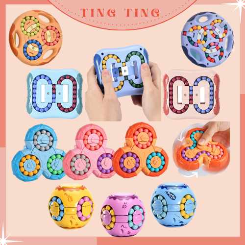 Đồ chơi Rubik biến thể hạt đậu ma thuật Spinner, Rubik vòng xoay rèn luyện trí tuệ, Đồ chơi thông minh _ TingTing