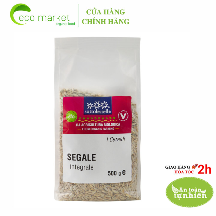 Hạt lúa mạch đen nguyên cám hữu cơ Sottolestelle 500g