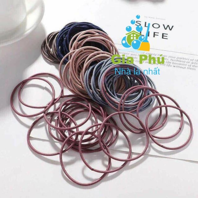 [HCM]Combo 100 dây thun cột tóc co giãn tốt cho bạn gái