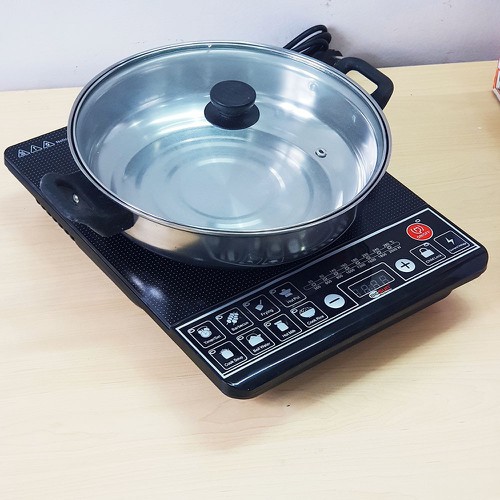 Bếp điện từ Bigsun BI-1 kèm chảo lẩu inox đa năng 28cm