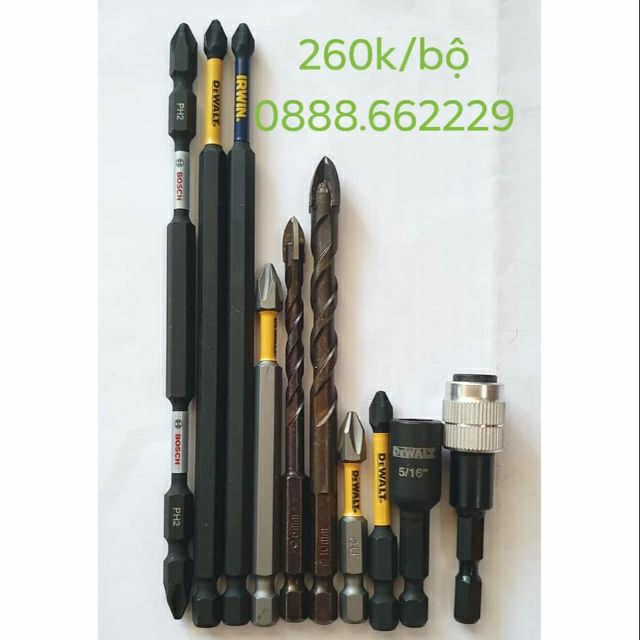 Bộ Mũi Vít, Đầu Bắn tôn và Mũi Khoan Chuôi lục giác