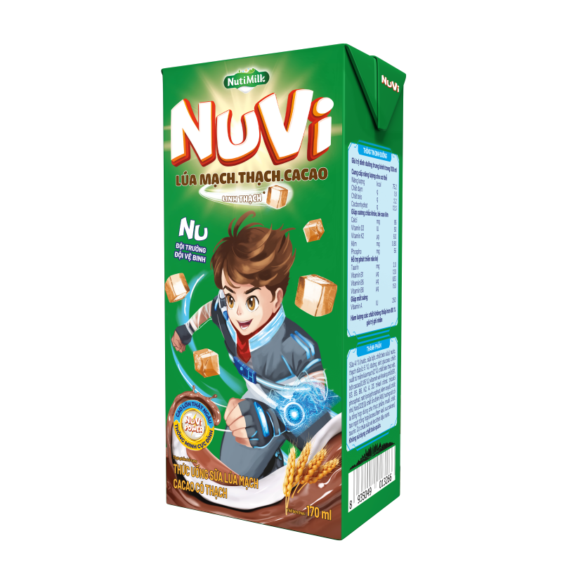 [ MIỄN PHÍ SHIP ĐƠN HÀNG  49K] NuVi Thức uống Sữa Lúa Mạch Cacao có thạch NLT170AZ 170ml - Thương Hiệu NUTIFOOD - TT CIRINO