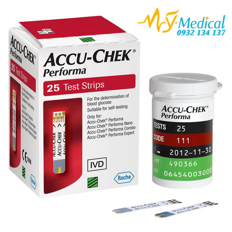 HCMQue thử đường huyết ACCU-CHEK Performa 25 que