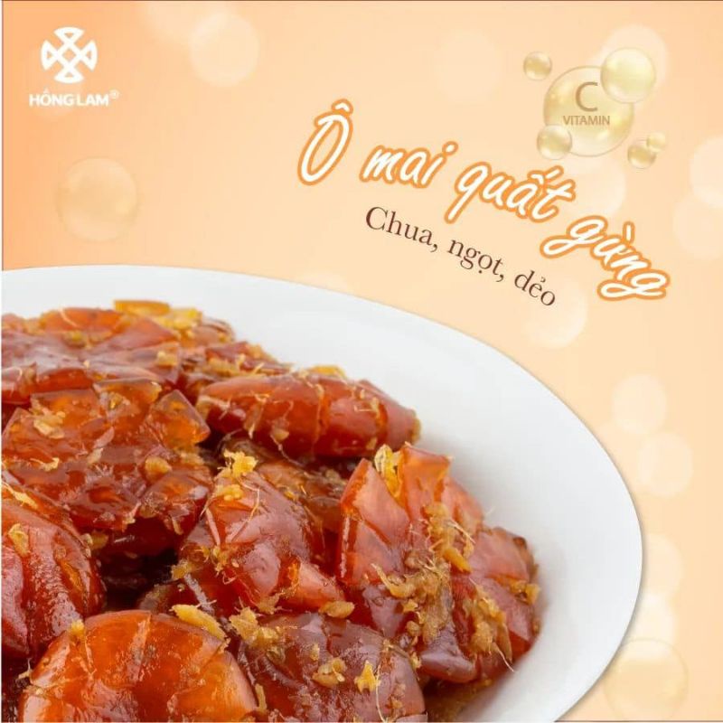 Ô mai quất gừng hồng lam