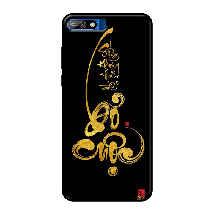 Ốp lưng điện thoại huawei y7 pro 2018 viền dẻo tpu in hình thư pháp