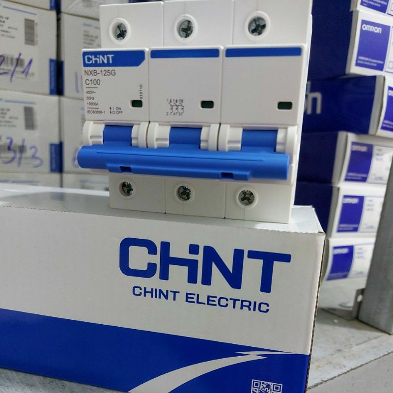 Aptomat MCB Chint NXB-125G 3 pha 80A 100A 125A