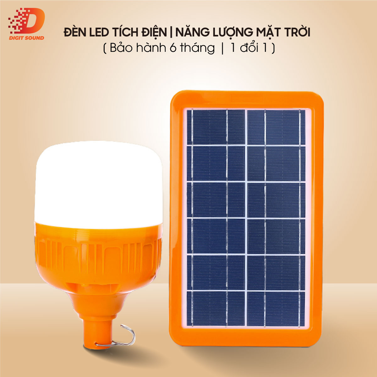 Bộ Đèn sạc tích điện + Tấm Sạc Năng lượng Mặt trời + Remote Tiết kiệm điện đa năng dễ di duyển không thấm nước