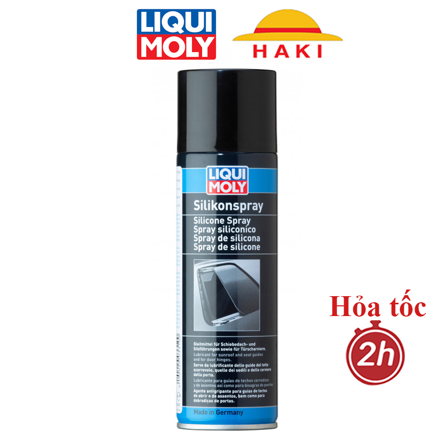 Chai xịt silicon bảo dưỡng cao su chứa dầu silicon giúp bôi trơn, dưỡng ron cao su Liqui Moly nhập Đức 3310 300ml