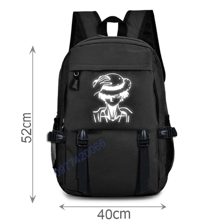balo đảo hải tặc , balo luffy one piece, cặp đảo hải tặc phản quang, cặp phản quang Luffy - cao cấp may chuẩn 3 lớp 4 ngăn