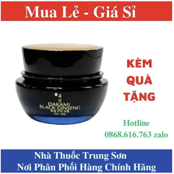 [CHÍNH HÃNG - HOÀN TIỀN] Kem dưỡng da Dakami Black Ginsen - hỗ trợ làm mờ thâm nám, tàn nhang, cấp ẩm và làm trắng da