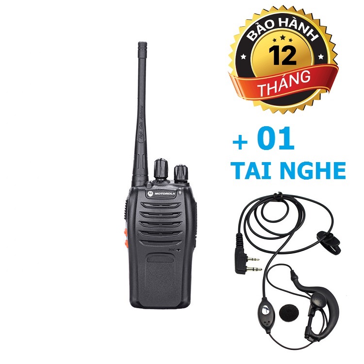 Bộ đàm motorola gp668 plus + tai nghe chuyên dụng