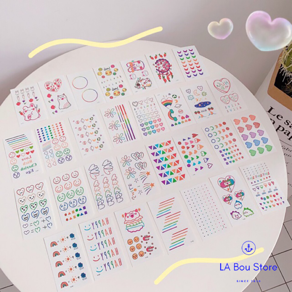 Combo 2 Hình Xăm Dán, Hình Xăm Tattoo Cao Cấp ( giao hình ngẫu nhiên) LA-PK-002 - Tặng kèm chun buộc tóc siêu cute