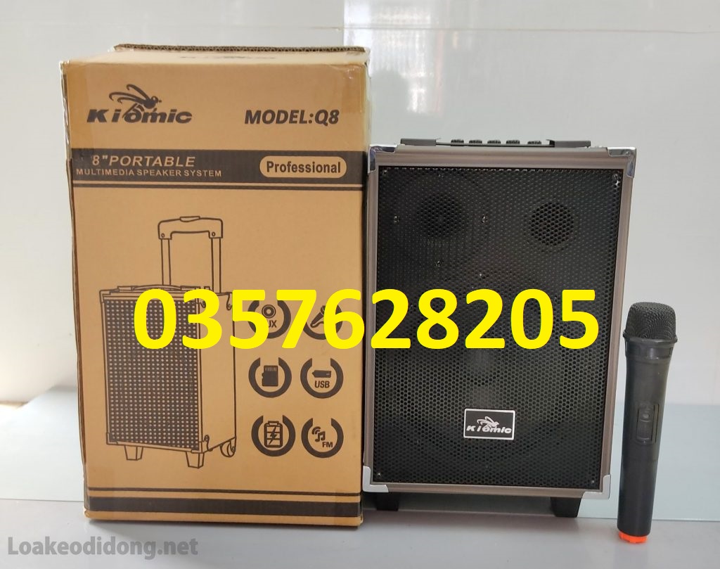 Loa q8 tặng 1 micro hát karaoke kết nối bluetooth tivi