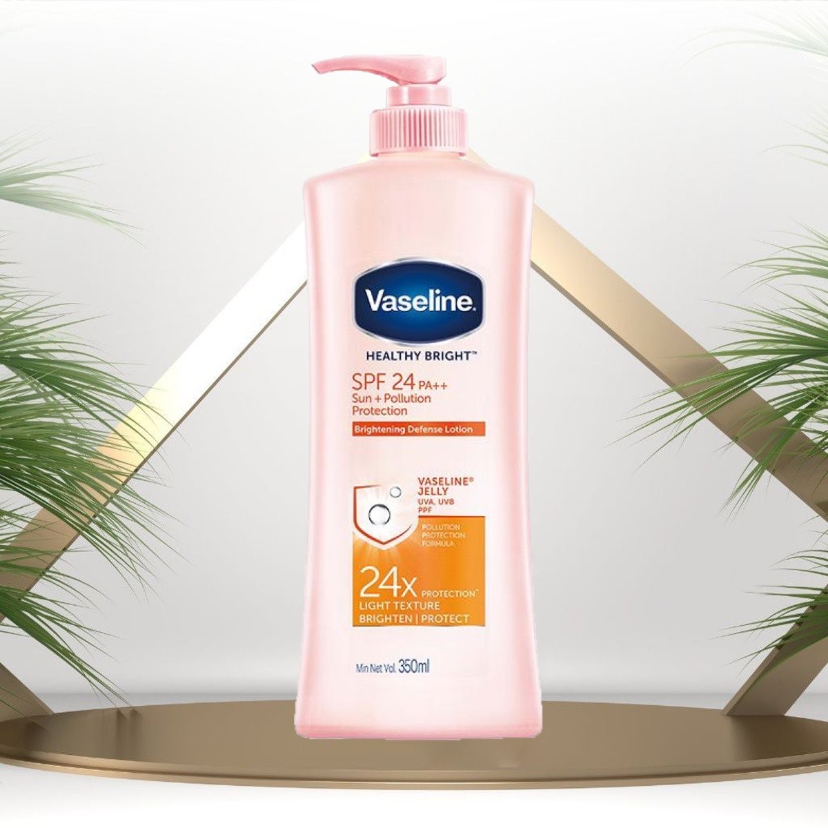 Dưỡng Thể Vaseline 24X 350ml Chống Nắng Và Sáng Da Vaseline Healthy Bright Sun + Pollution Protection Body Lotion SPF 24 PA++